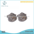 Boutons de manchette en argent antique, crayons de manchette